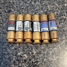 Lot Of 6: Bussmann FRN-R-6 6Amp 250V Fusetron Dual Element Time-Delay Fuse