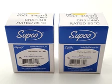 Lot of 2 Supco CR5X440 Run Capacitors 5 MFD 440/370 Volt Oval
