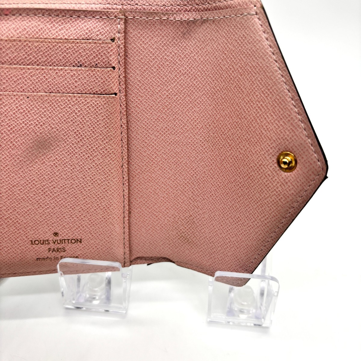 LOUIS VUITTON Monogram Victorine Wallet M62360 Used women's PINK
