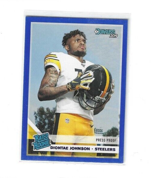 2019 Donruss Football Blue Press Proofs #327 Diontae Johnson RR RC - Steelers