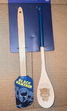 DISNEY Marvel BLACK PANTHER Silicone Spatula And Wooden Spoon Set Kitchen NEW