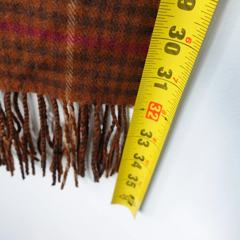 Bufanda a cuadros marrones para adultos a cuadros suaves a cuadros tartán vichy más suave que la cachemira Y2K COREA Foto 4 de 4