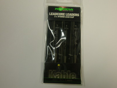 Korda Hybrid Lead Clip Leadcore Leaders 3pk ALL VARIETIES Carp fishing tackle