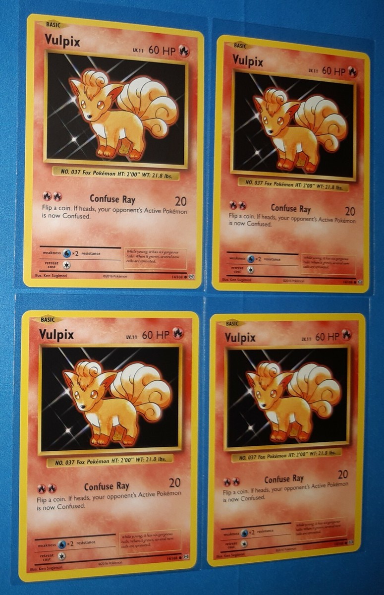 4x Vulpix 14/108 Pokemon card XY Evolutions common NM | eBay