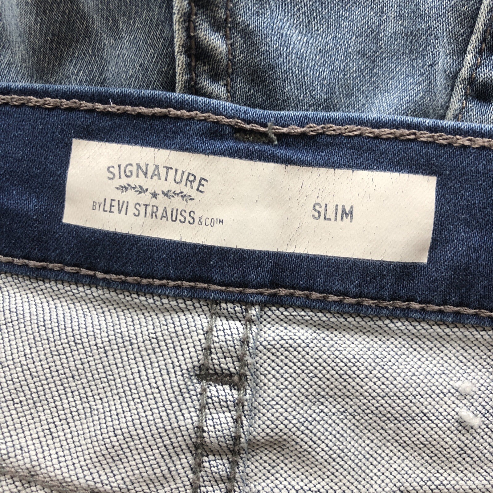 Signature By Levi Strauss Jeans Slim Straight Girls Regular 18 Medium Blue image 5