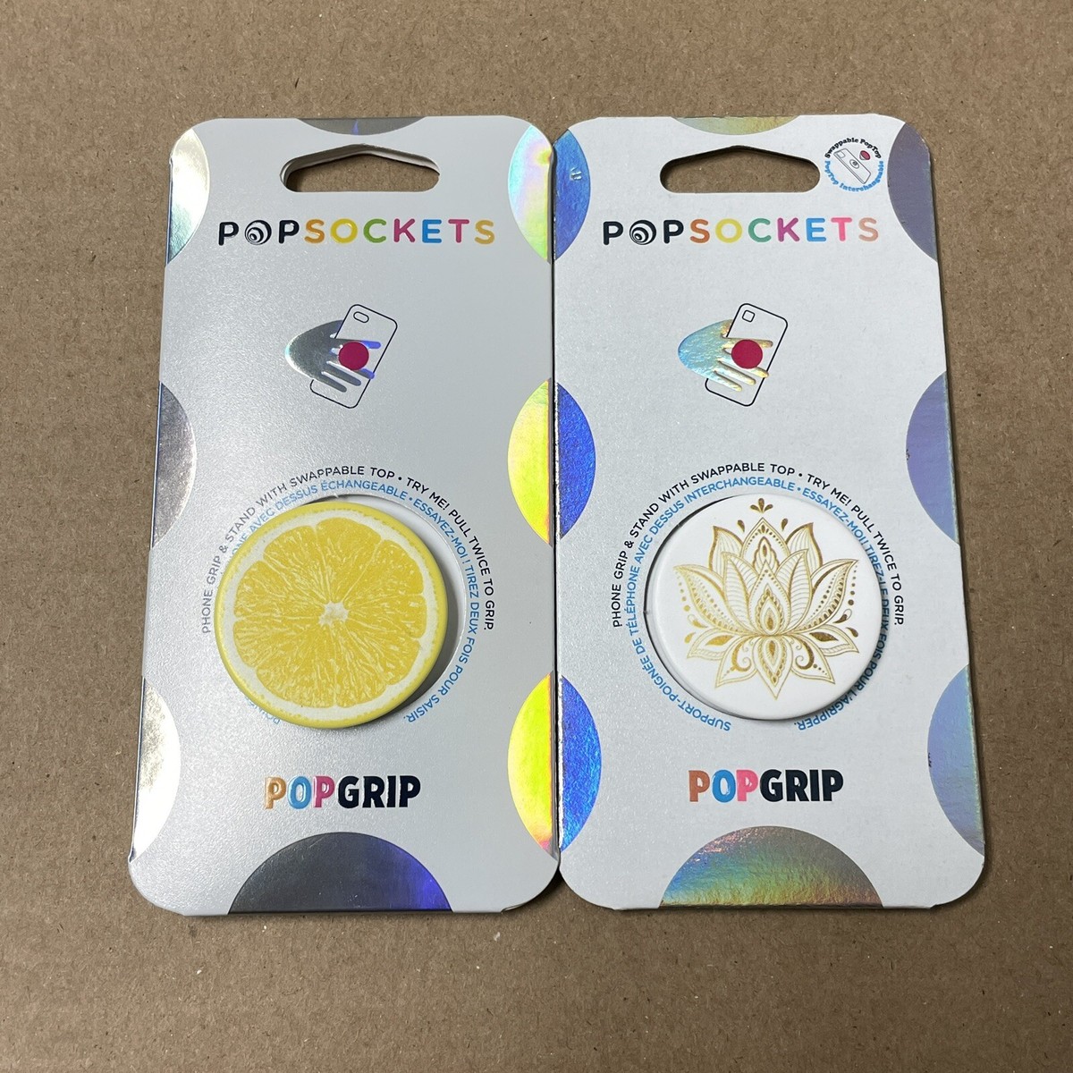 Citrus Popsocket Fruit PopSockets Popgrip Phone Grip Lemon Slice - Main Image