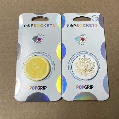 PopSockets Popgrip Phone Grip Lemon Slice 'Pucker Up' Golden