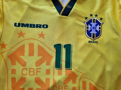 Brazil 1992 - 1993 Home football Umbro shirt #11 Romario size