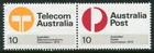 1975 Australia Post & Telecom Joined Pair Mint Never Hinged, Clean & Fresh