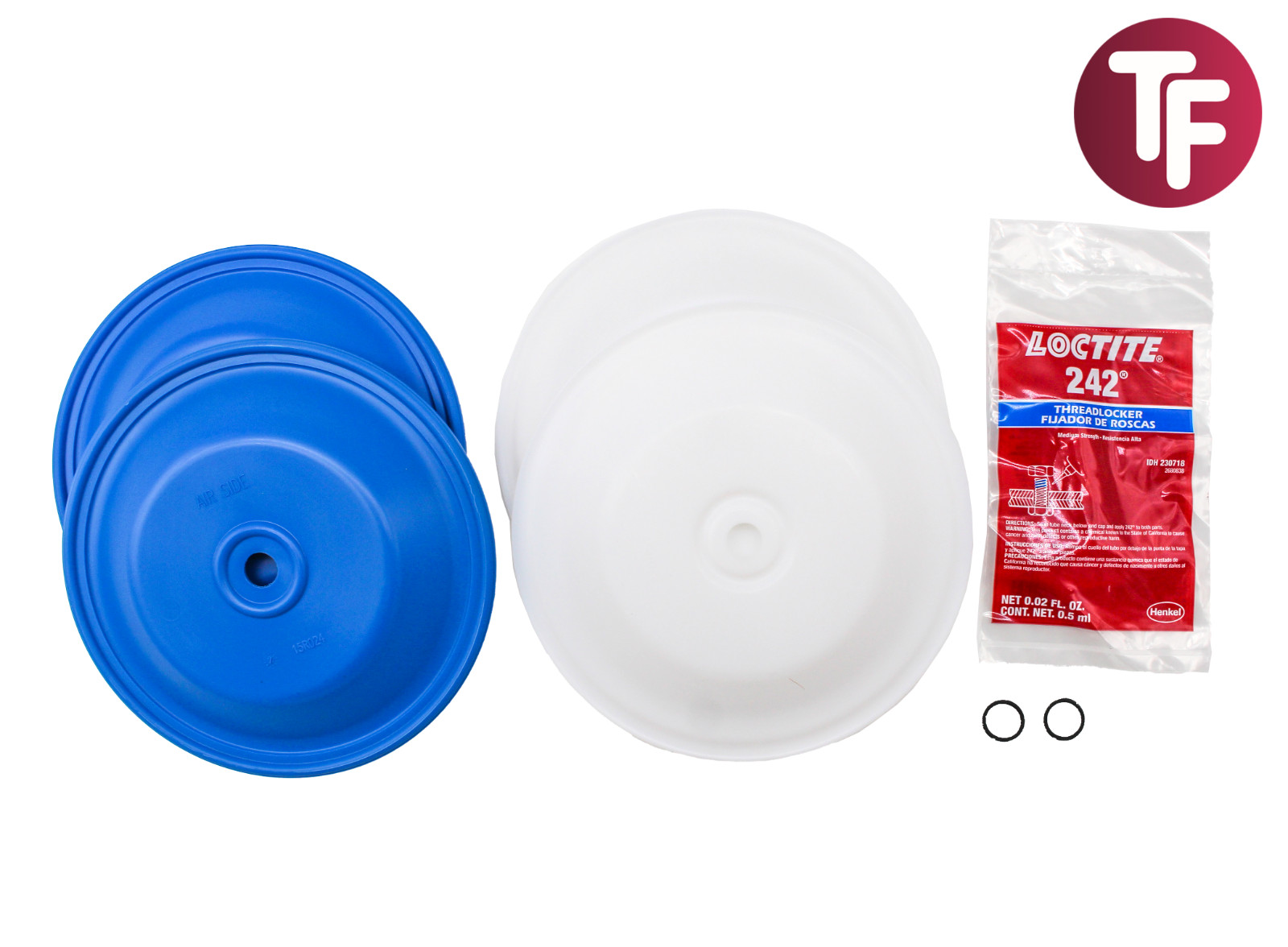 Graco 24B627 Two-Piece Diaphragm Kit for Husky 1050 Genuine Part - PTFE/EPDM