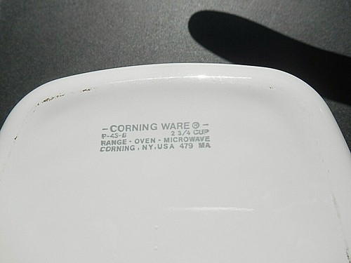 LOTE DE 2 PLATOS DE 2 TAZAS Corning Ware azul aciano P-43-B + 1 P-41 petite - Imagen 8 de 11