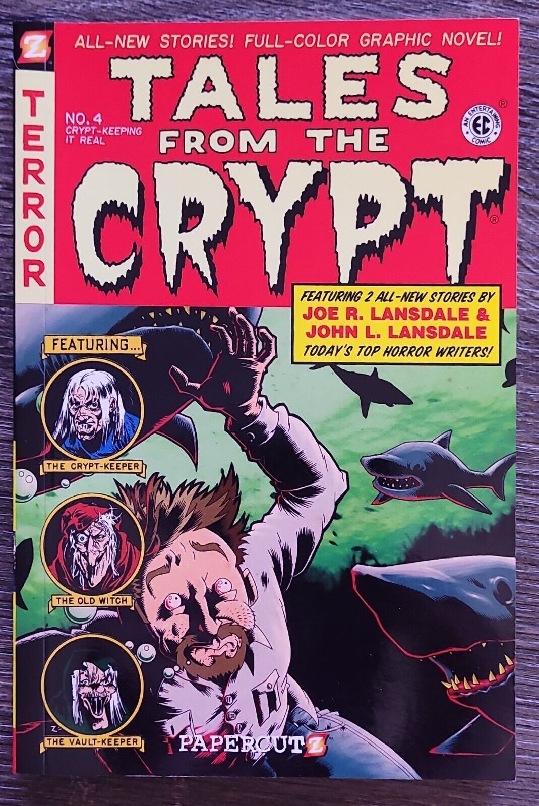 TALES FROM THE CRYPT #4  PAPERCUTZ GN COMIC 1ST PRINT LANSDALE 2008 NM