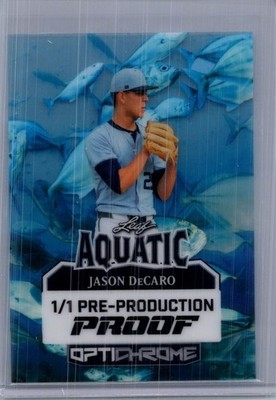Jason DeCaro 2025 Leaf Optichrome Baseball 1/1 Pre Production Proof