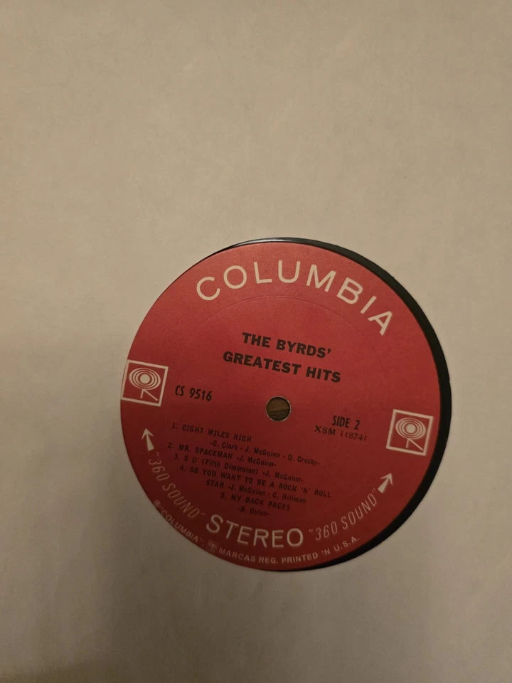 The Byrds Greatest Hits Vinyl LP Record 1967 Excellent  Original Vintage Foto 2 de 4