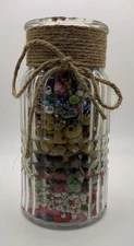 Mystery bead soup jar, assorted, sizes, colors and material, jewelry recycled