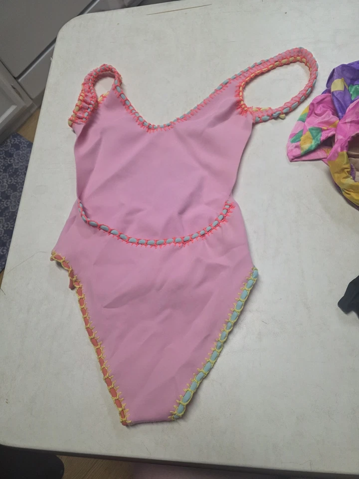 Topshop Swimsuit One Piece Aloha Pink Small - Image 3 of 4