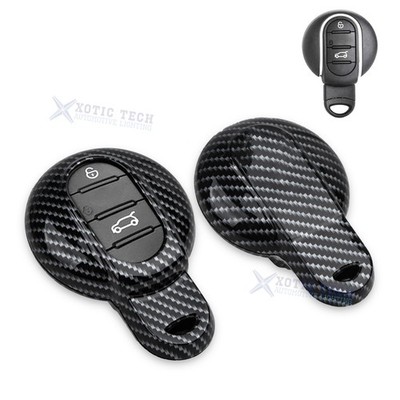 Carbon Fiber Texture Remote Key Case Holder For MINI Cooper F57 F60 ONE S JCW