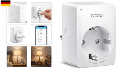 TP-Link Tapo Smart WLAN Steckdose Tapo P110 mit Energieverbrauchskontrolle, Smar