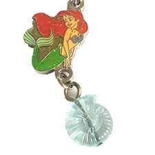 Vintage Disney Little Mermaid Princess Ariel Charm Clip On Bracelet Zipper Pull