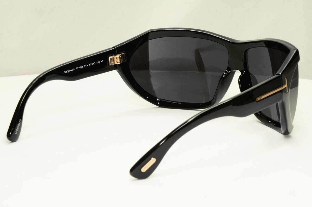 Tom Ford Sedgewick TF402 01A ブラックサングラス Tom Ford Sunglasses Sedgewick Black Gold Square Wrap FT0402 TF 402