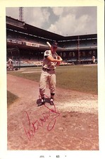 Pete Ward Signed Vintage 1963 Color Baseball Photo 5 1/4 x 3 1/2 Beckett