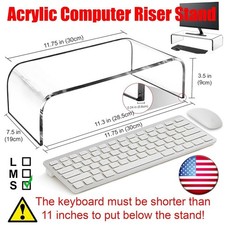 Acrylic Monitor Stand Riser Acrylic Laptop Stand Riser PC Holder Clear Computer