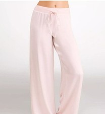 PJ Harlow Size Large Jolie Satin Lounge Drawstring Waist Pants Blush Pink