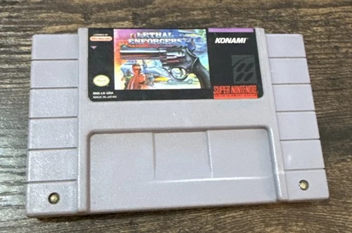 Lethal Enforcers Super Nintendo SNES Video Game Shooter Tested Authentic