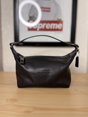 Vintage Y2K Coach Leatherware EST. 1941 Black Mini Baguette Satchel Hand Bag.!