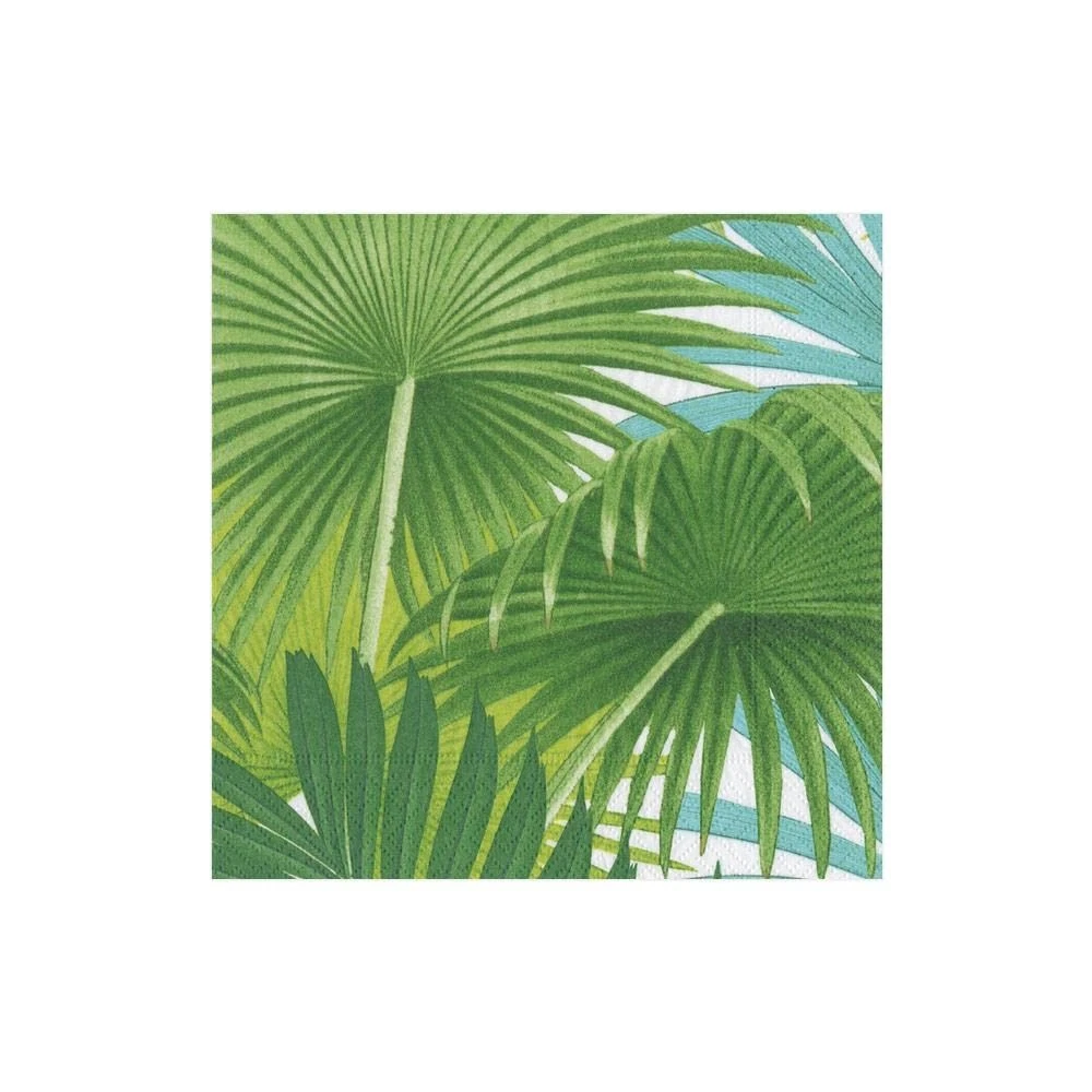 Caspari Palm Fronds Cocktail Napkins - Thumbnail 2