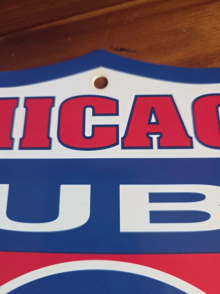 OLD SCHOOL MLB Chicago Cubs Shield  Plastic Sign - RICO 2005 - Image 4 of 4