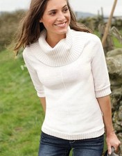 NEU: ROLLI ROLLKRAGEN PULLOVER BAUMWOLLE 48/50 XL BOYSENs wollweiss *776988