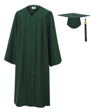 Graduation 2023 Gown and Cap Set with Tassel for High School 54", Forest