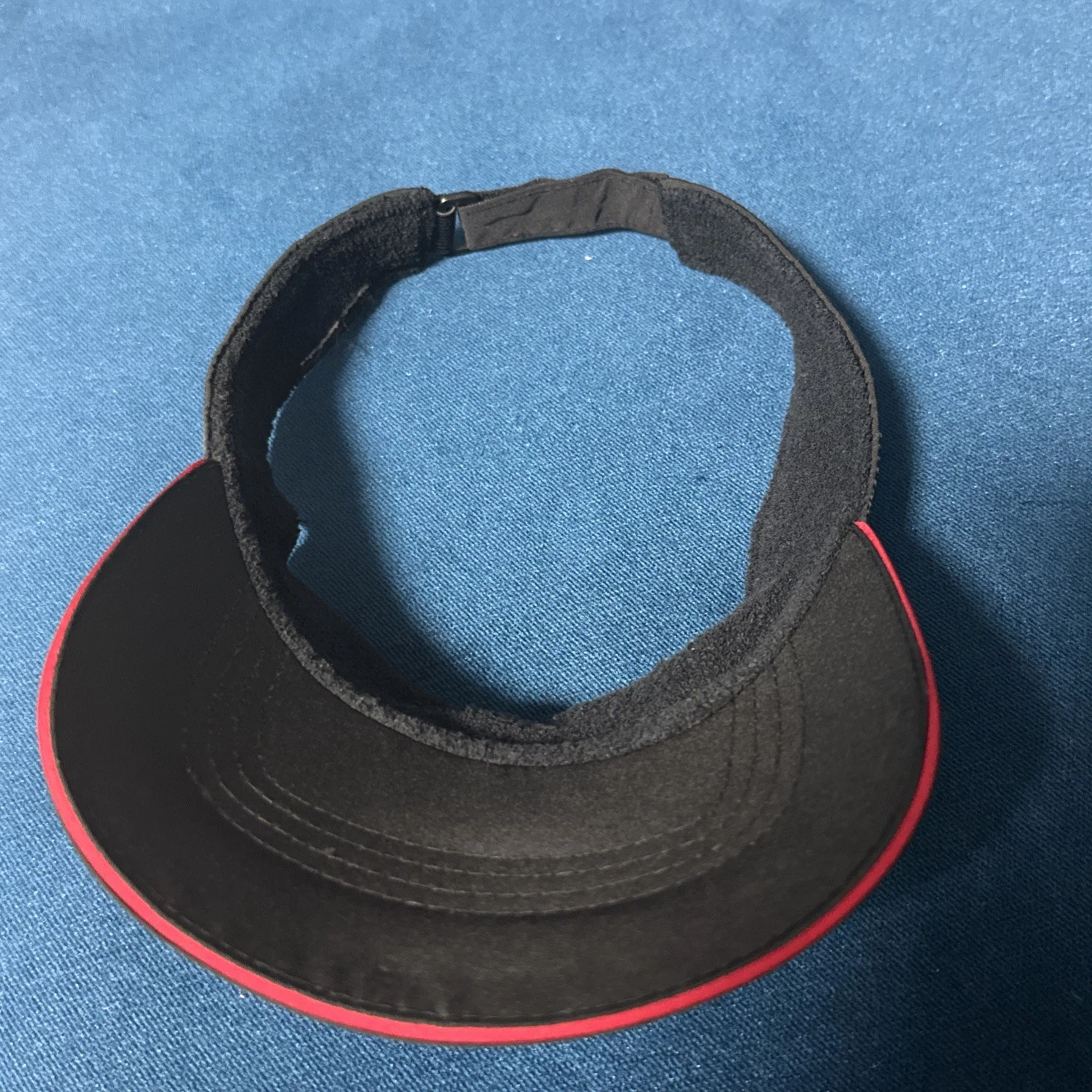 Hiroshima Carp New Era Baseball Sun Visor Black Red Adjustable Japan Used - thumbnail 6