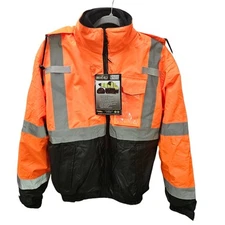 NWT Radians- Three-in-One Deluxe High Visibility Orange Bomber Jacket