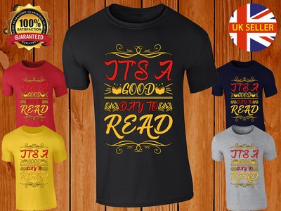Its a Good Day to Read buntes T-Shirt für Herren literarischer Anhänger & helle Grafiken