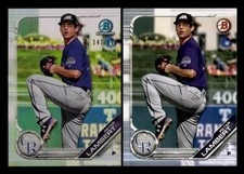 2019 Bowman Chrome/Prospects Peter Lambert Lot Refractor /499 (RC, SN) Rockies