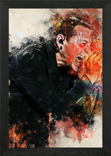 Chester Bennington Framed Wall Art Poster Canvas Print Picture