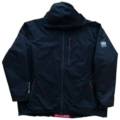 Helly Hanson Fleece Lined Hooded Sailing Jacket Black 2XL