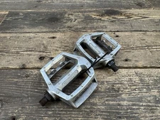 Mongoose Bmx Pedals 1/2” Silver Old Mid School Vintage 
