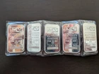 (5) Consecutive 1 Ounce JM Johnson Matthey .999 Fine Silver Bullion Bars 5 oz