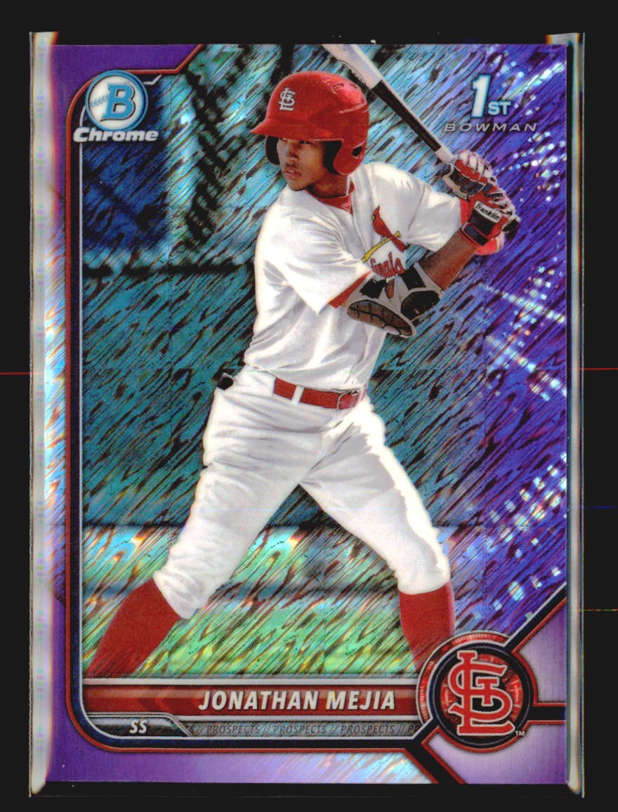 2022 Bowman 1st Chrome #BCP-168 Jonathan Mejia Purple Shimmer Refractor #/250