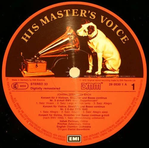 Bach* - Itzhak Perlman • Pinchas Zukerman • English Chamber Orchest Vinyl 213604 - Bild 3 von 4