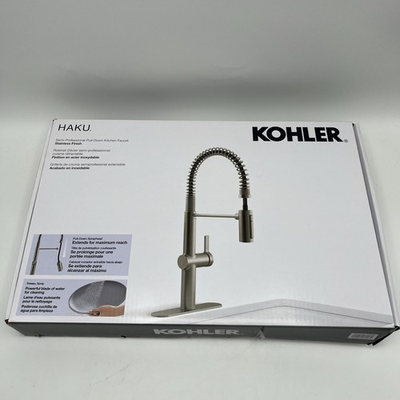 #ad Kohler Haku R38475 LVS Semi Professional Pull down Kitchen Faucet Brushed Nickel $110.00