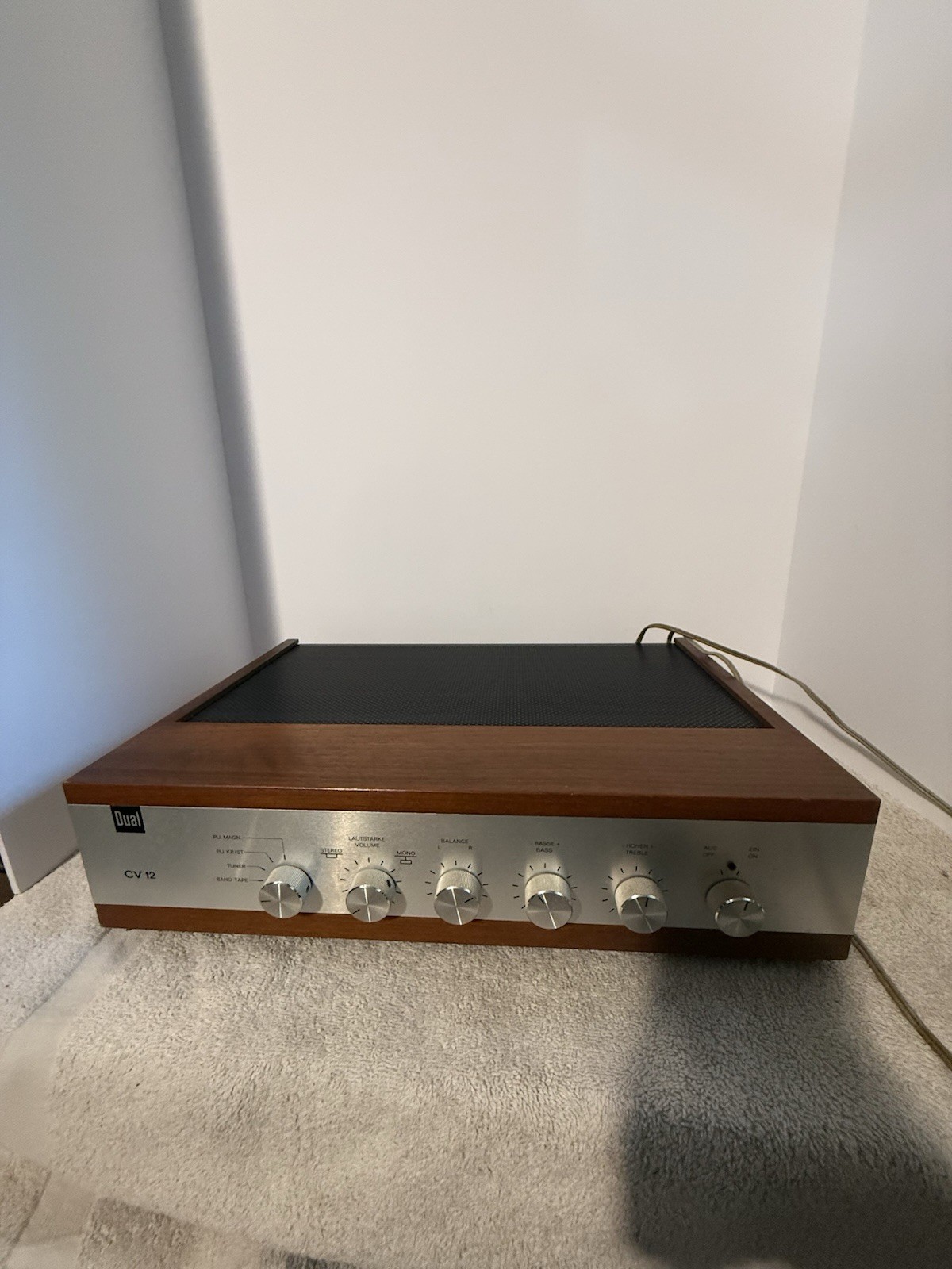 Vintage Dual CV 12 A Stereo Amplifier Made in Germany Powers On See Video