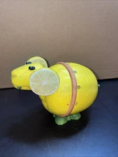 Rare!!! Enesco Home Grown Lemon Goat Kitchen Timer, 2006  #4006868. Works!