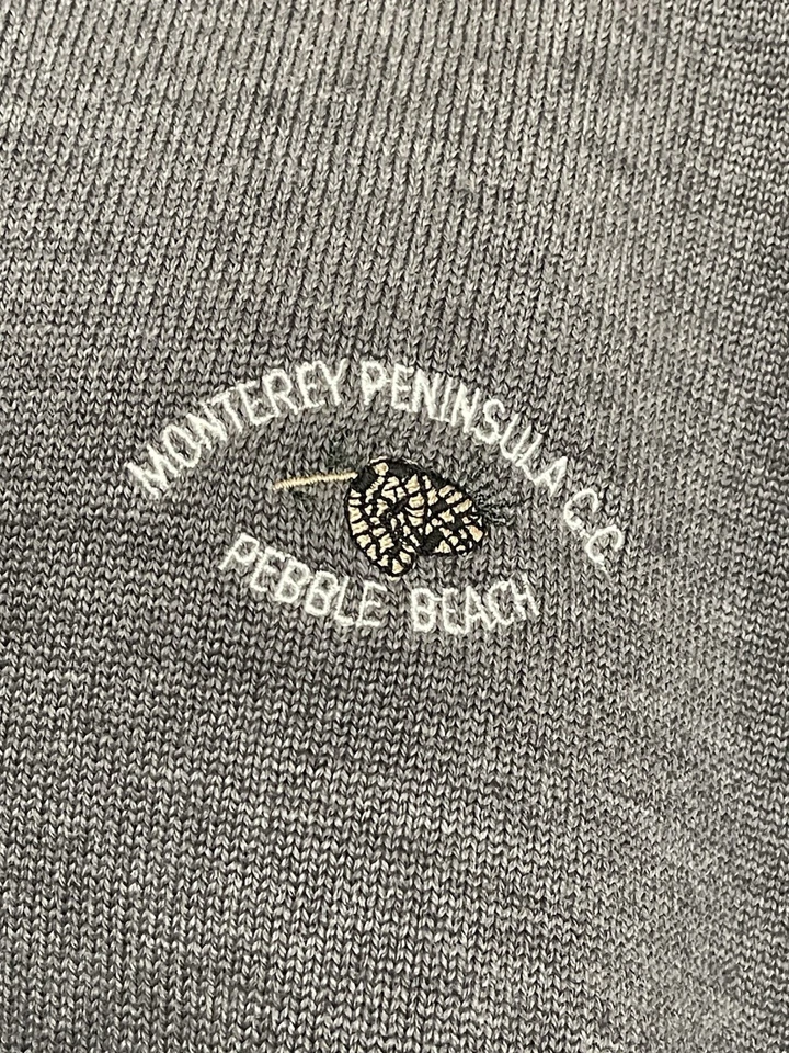 Suéter Vintage Clark Gregory 100% Lana Merino Guijarro Playa Gris Escocia Talla XL Foto 3 de 4