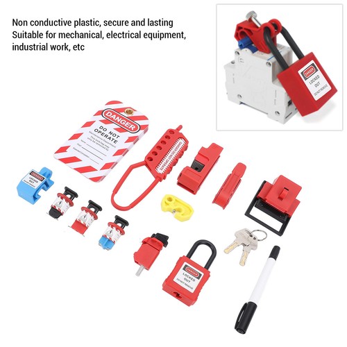 Electrical Lockout Tagout Kit With Hasp Circuit Breaker Lock ...