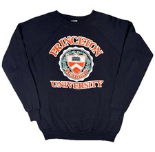 Vintage 80s Princeton University Sweatshirt XL Black Raglan Made in USA ICU