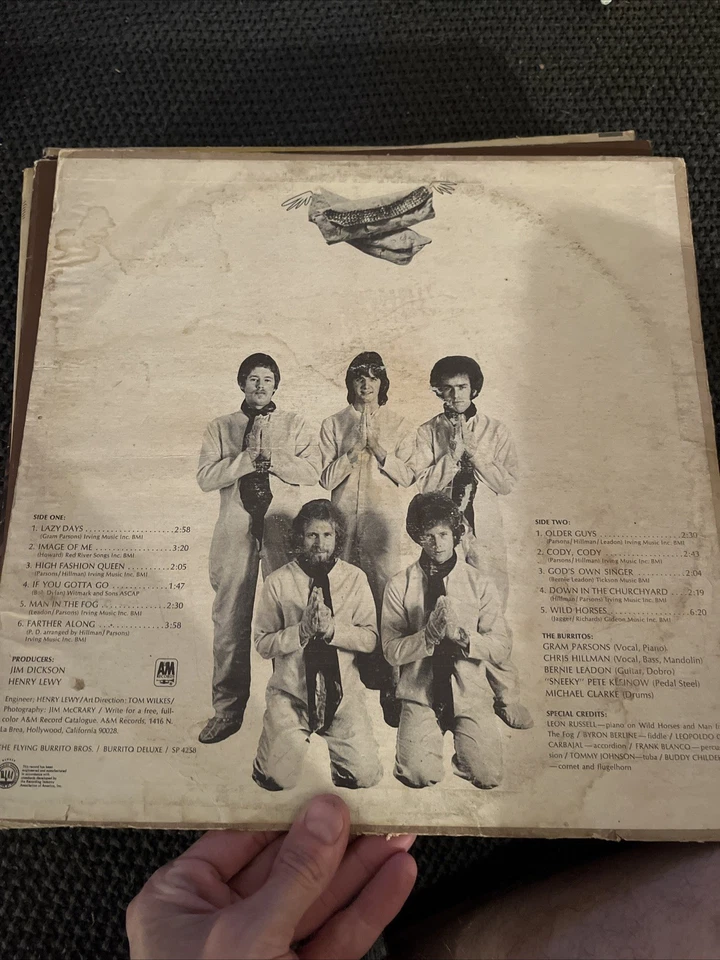 THE FLYING BURRITO BROS Burrito Deluxe LP UK Edsel Records 1986 Vinyl Foto 2 de 4
